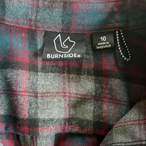 Burnside Boys Flannel Button Down Shirt - Picture 3 of 7